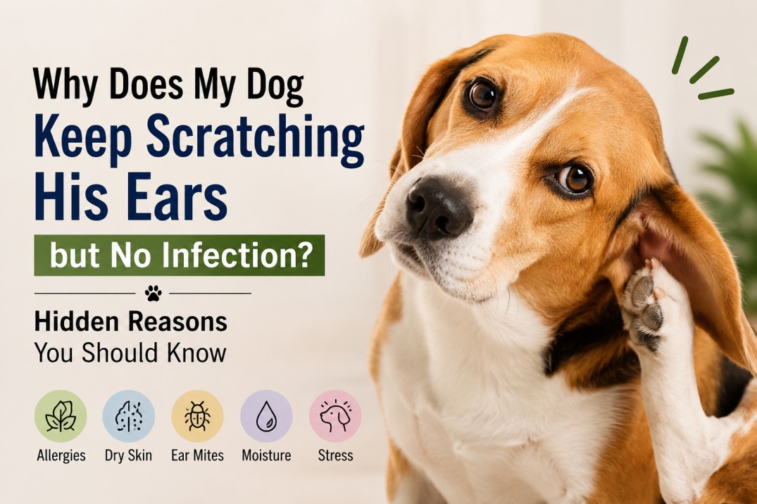 Dog scratching ears repeatedly due to allergies or irritation